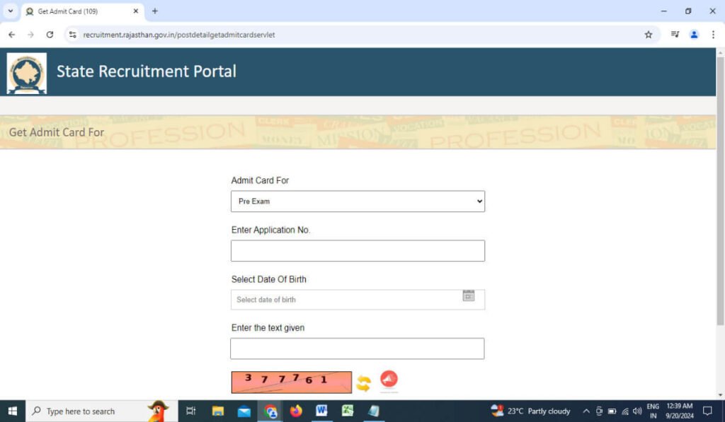 RSMSSB CET Admit Card 2024